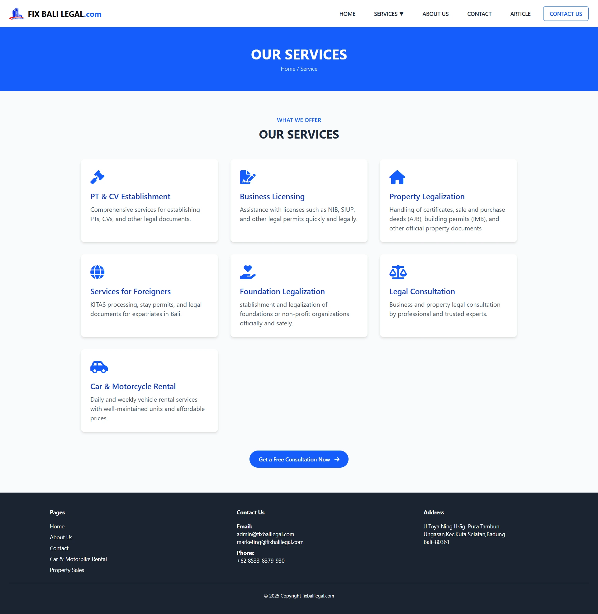 Screenshot PT Fix Bali Legal