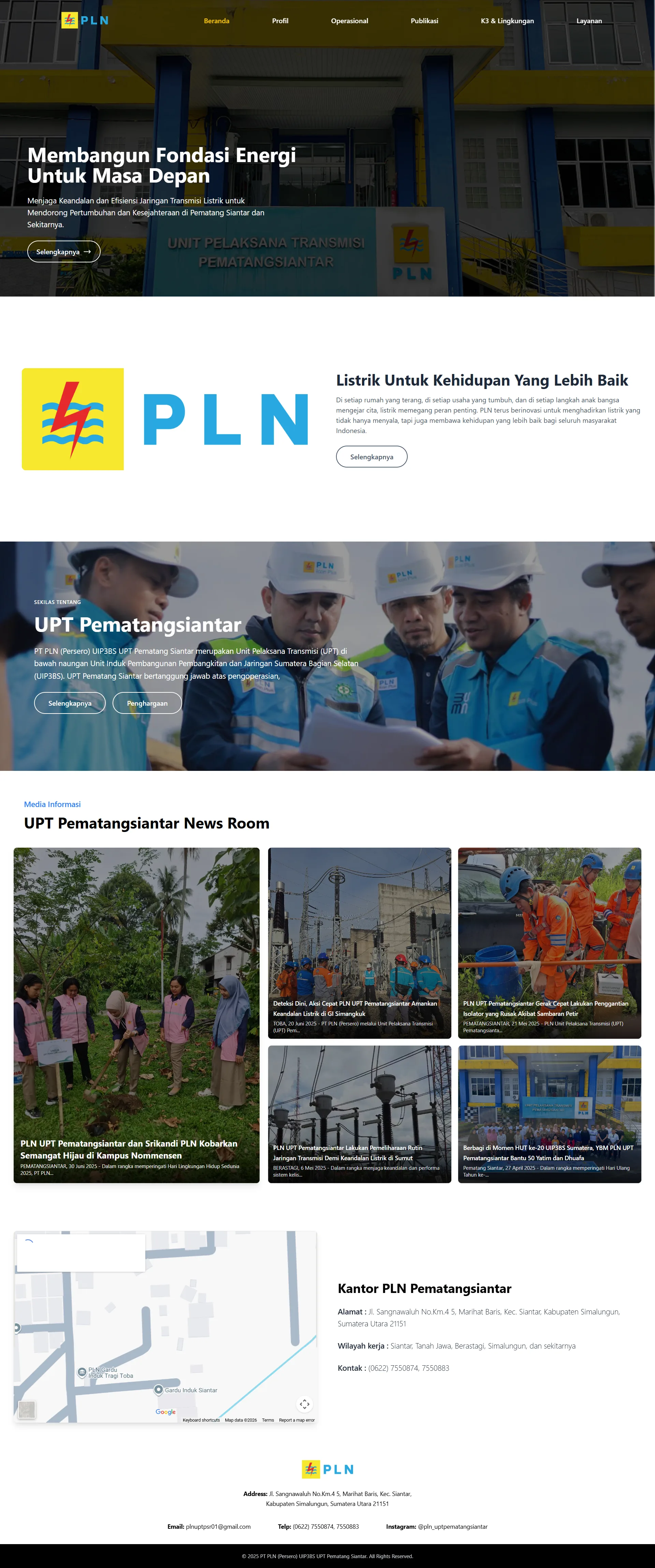 Screenshot PLN UPT Pematang Siantar