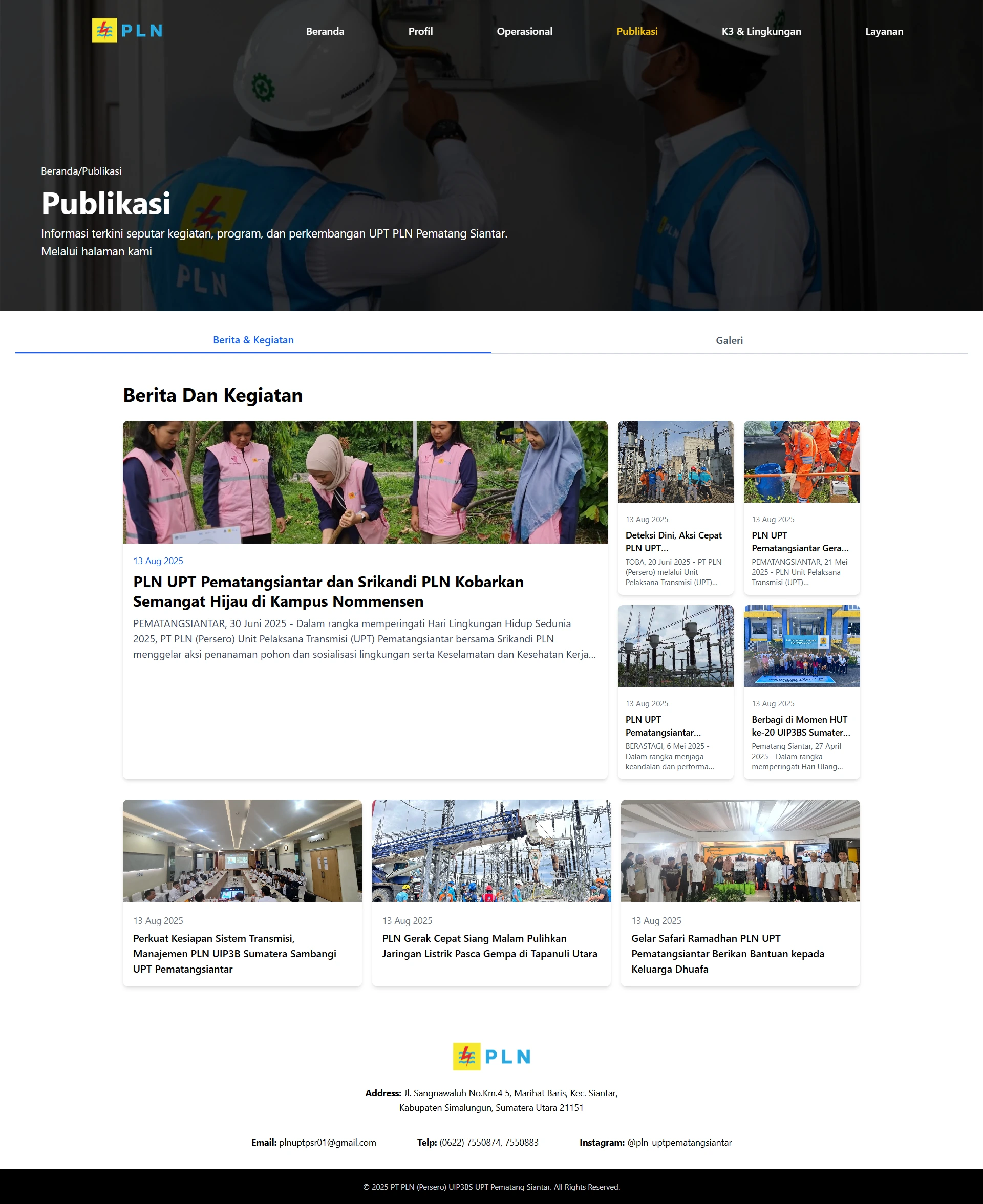 Screenshot PLN UPT Pematang Siantar